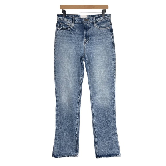 Frame Jeans Womens 27 Le Drew Bootcut High Rise Rigid Cotton Denim Casual Blue - Picture 2 of 11